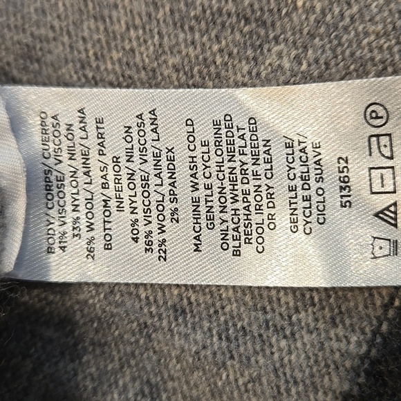 LOFT PLUS LONG LINED STRIPED OPEN FRONT PONCHO CARDIGAN. SIZE 16/18. - Picture 4 of 6